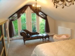Interior image of completed pediment dormer following decoration